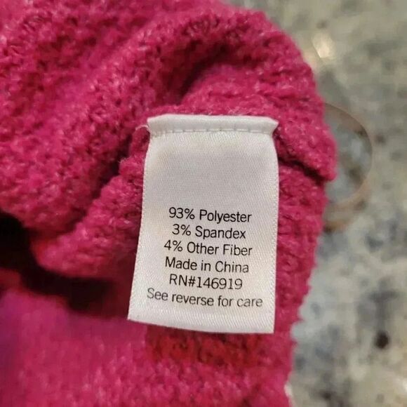SO Women's Raspberry Pink Poly/Spandex Pullover Sweater - Picture 4 of 9